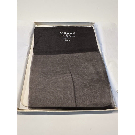 VINTAGE *NEW* MOJUD Hosiery-Seamless Supreme-Lights Out-1 Pair Sz9.5L