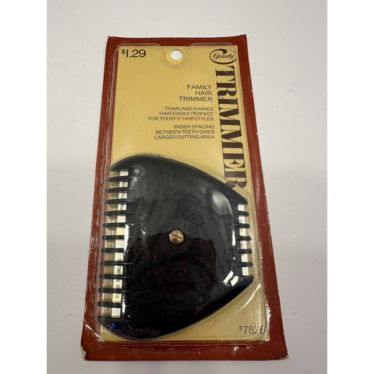 VINTAGE *NEW* 1972 Goody Family Hair Trimmer #7828 Black Comb 3.5"