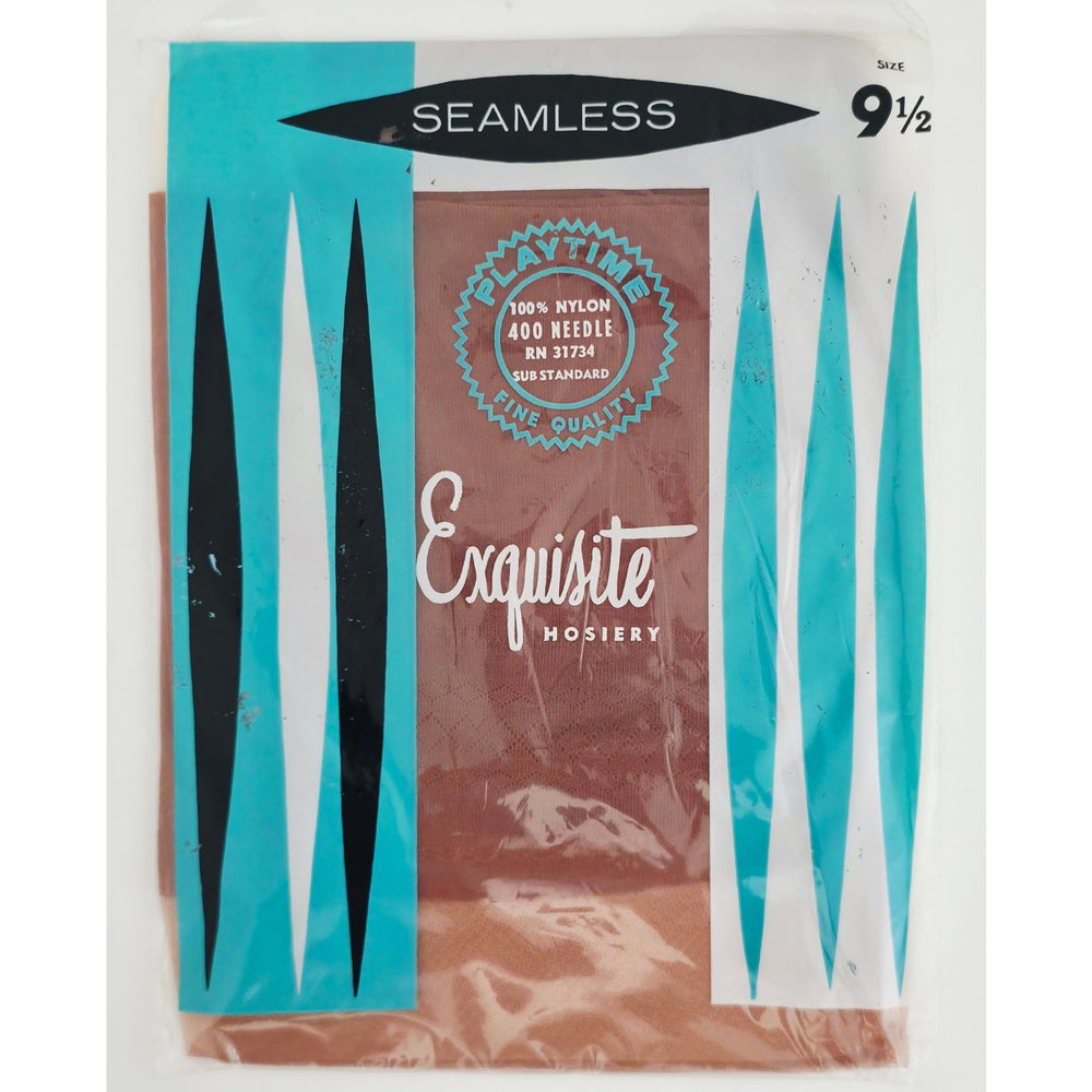 VINTAGE *NEW* 1960's Exquisite 400 Needle Seamless Pantyhose Size 9.5 Set of 5