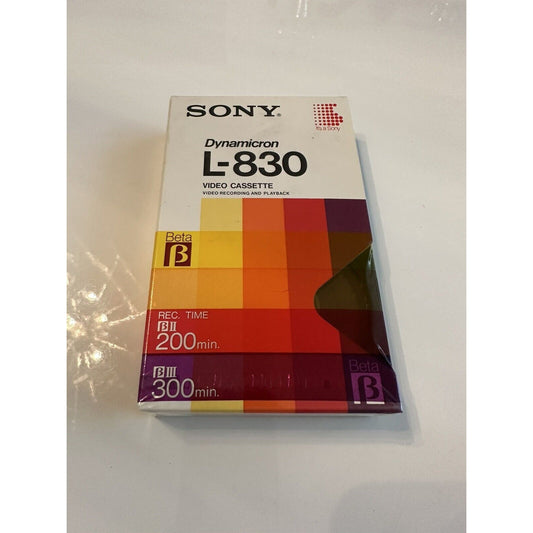 VINTAGE *NEW* SONY Dynamicron L-830 Beta Video Cassette Sealed