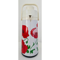 VINTAGE *NEW* 1970's Air Pot Floral Print Vacuum Liquid Dispenser