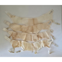 VINTAGE *PRISTINE * 1960's MACBESS Women's Cream Garter Belts Size 30 Lot 4