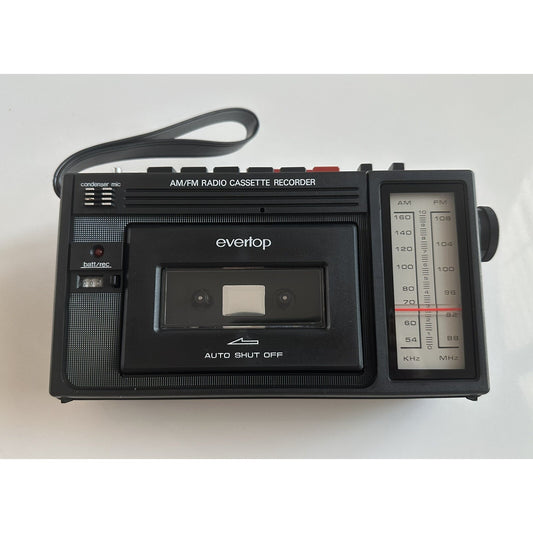 VINTAGE *NEW* Evertop Model MCTR-202 Cassette Tape Recorder am/fm Radio