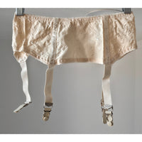 VINTAGE *NEW* 1960's MACBESS Women's Cream with Blue Flowers Garter Belt Size S