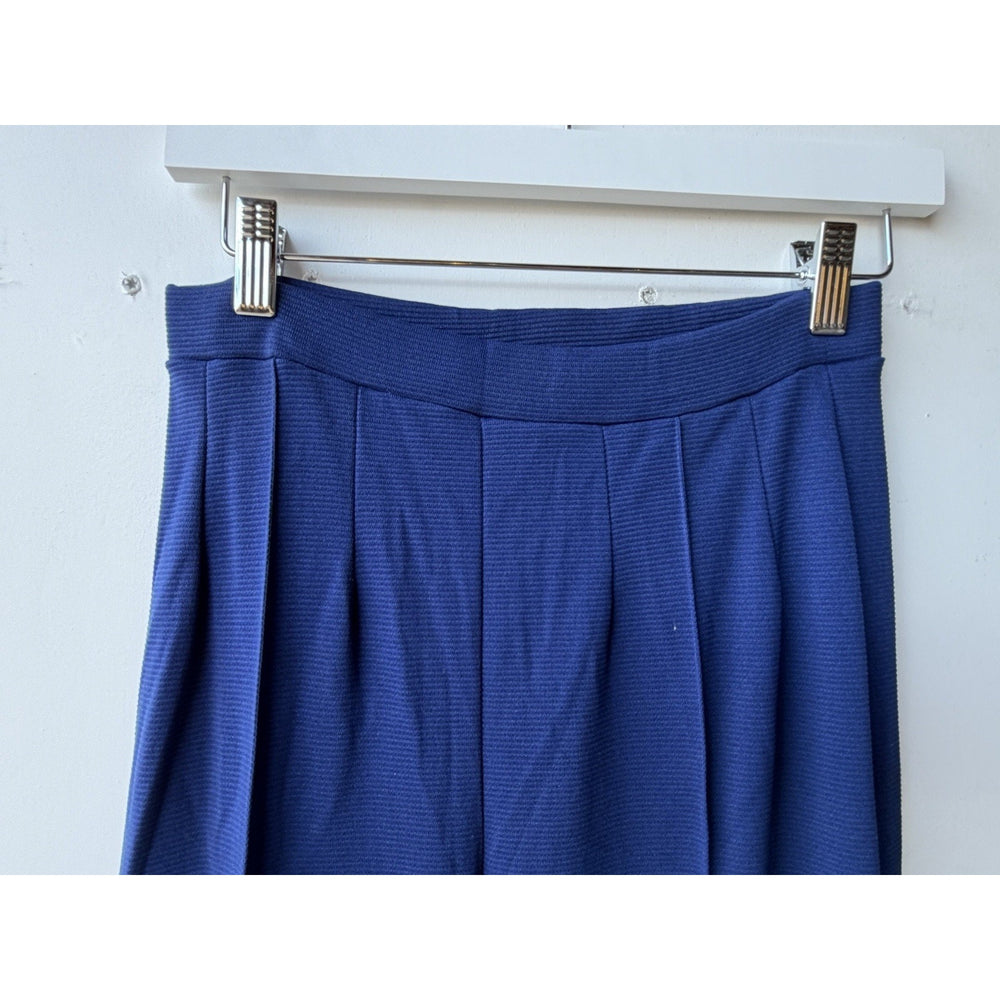 VINTAGE *NEW* 1960's Women's Navy Blue Stretch Double Knit Nylon Pants Size 12