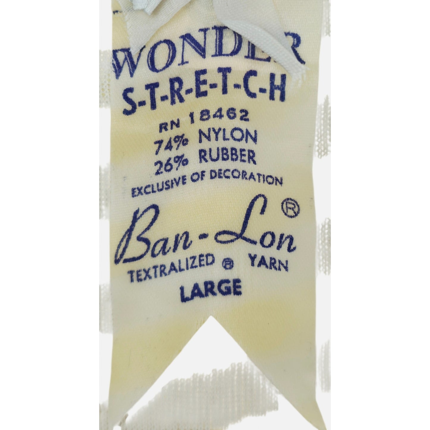 VINTAGE *NEW* 1960's Ban-Lon Women's Yellow & White Striped Girdle w/Garter Size L