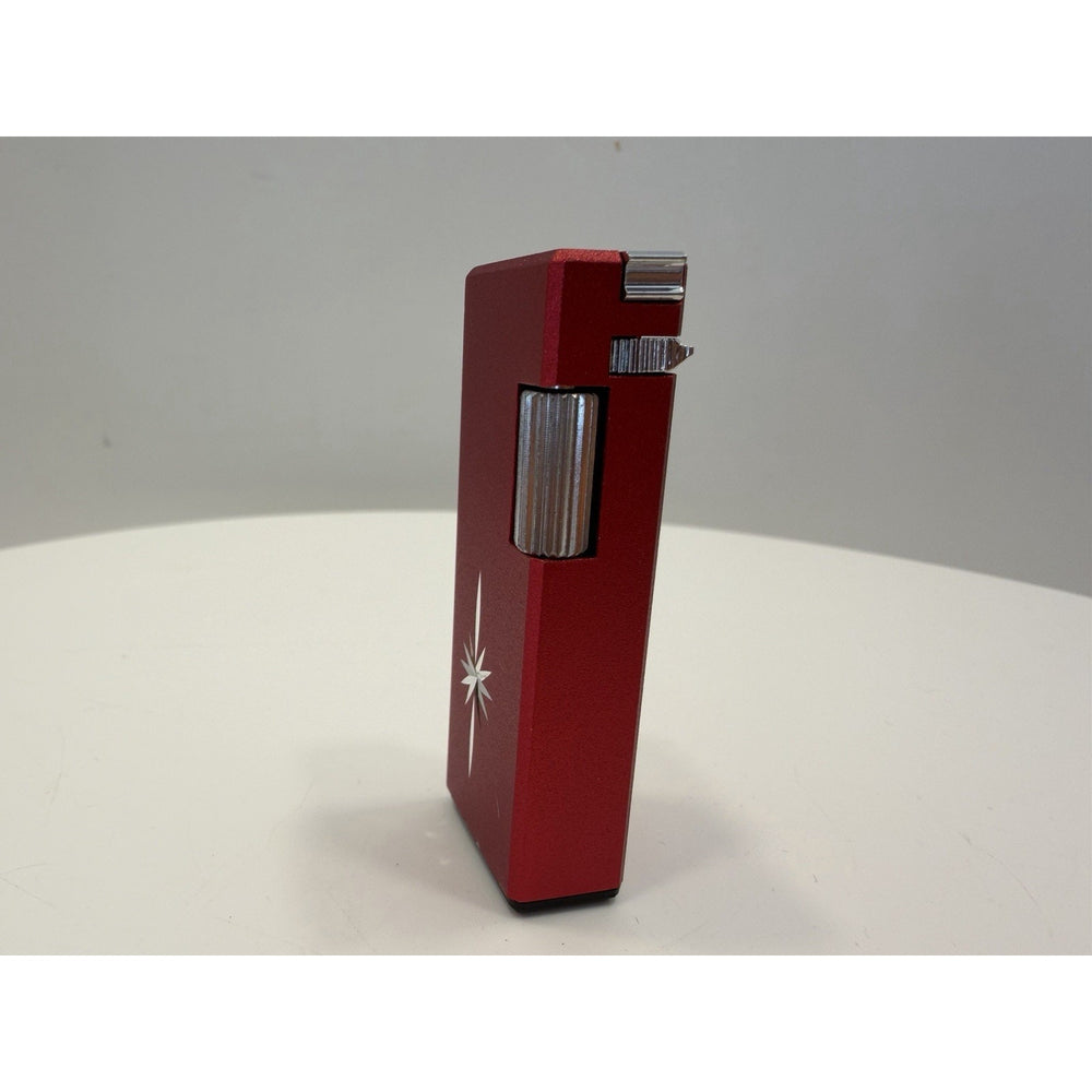 VINTAGE *NEW* 1950's Capri w/Design Red/Silver Butane Japanese Lighter