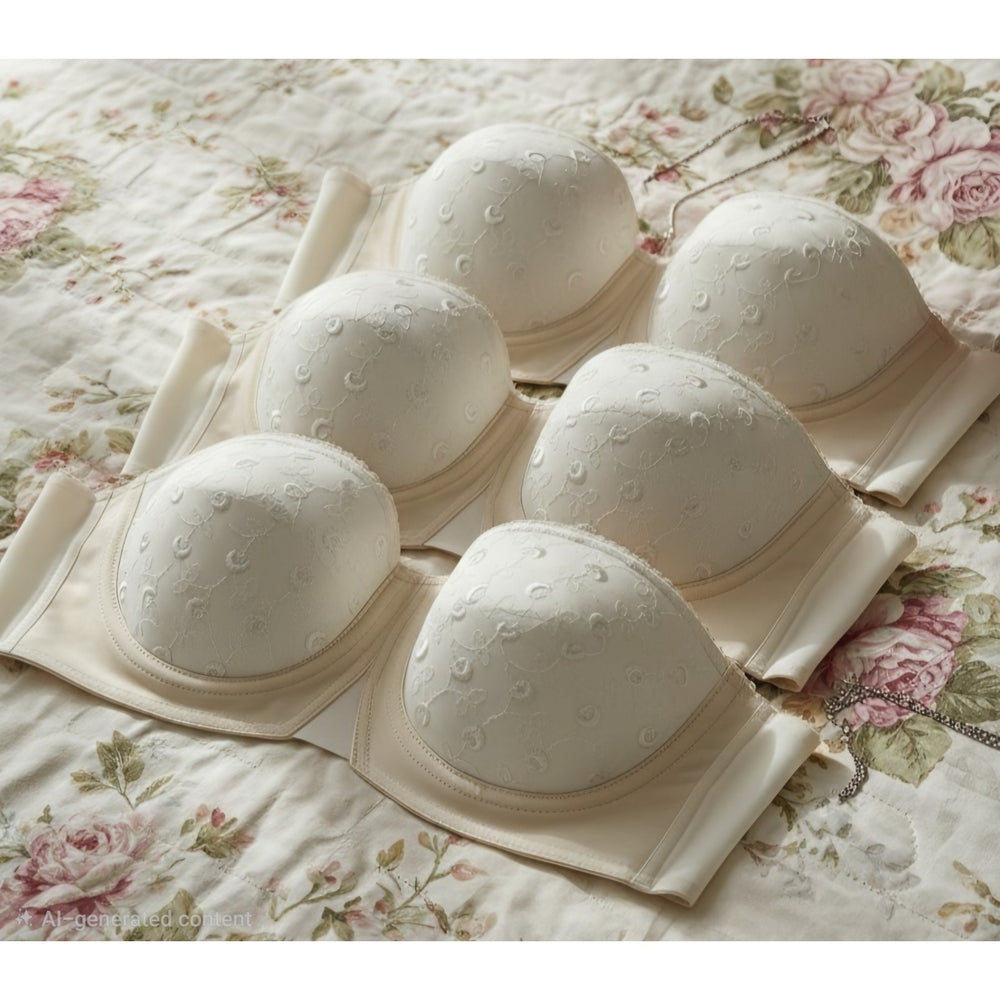 VINTAGE *NEW* 1960's Stephanie Women's Cream Strapless Bra Size 36B Lot of 3