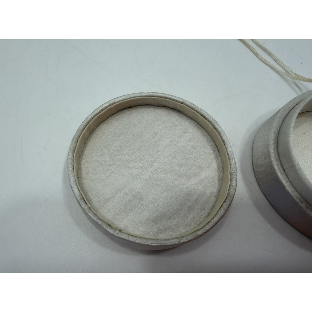 VINTAGE *NEW* 1960's Cream Silk Satin Snowflake Box | Holiday Ornament