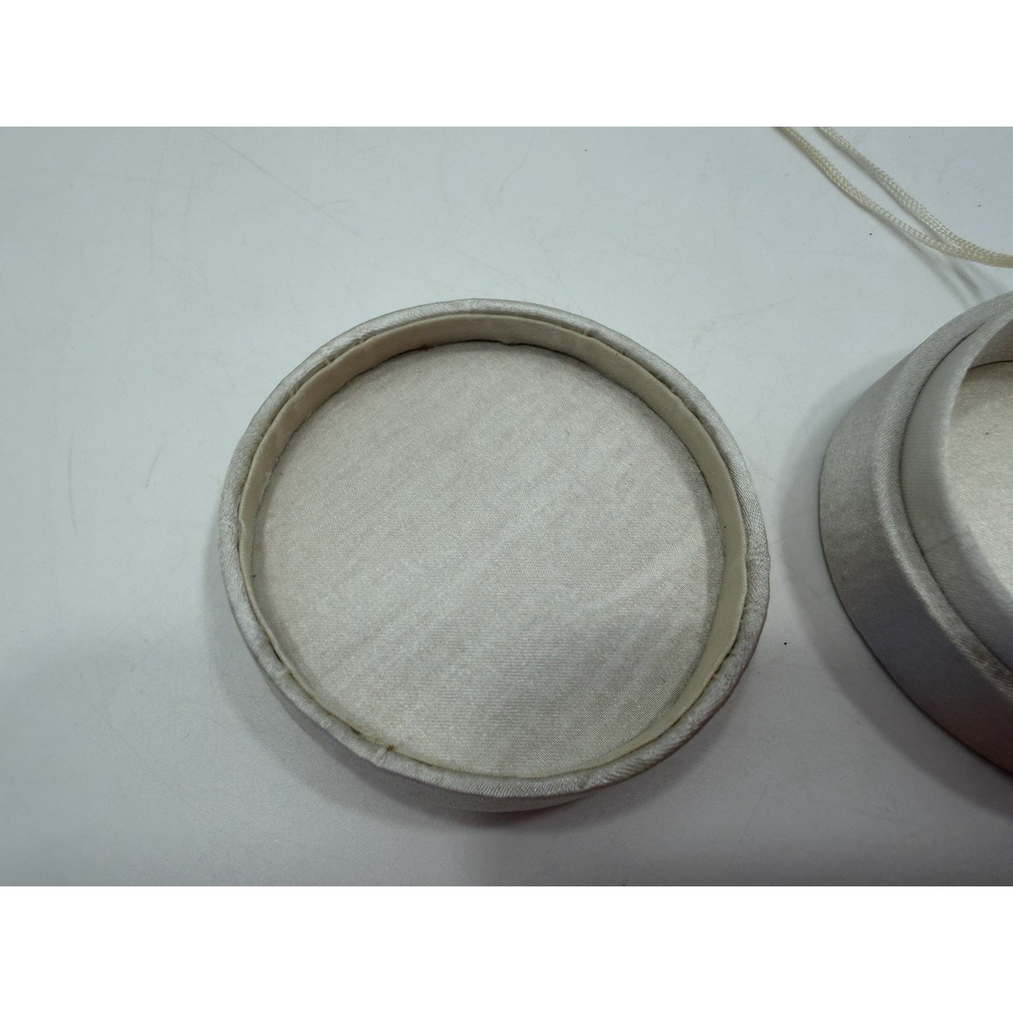 VINTAGE *NEW* 1960's Cream Silk Satin Snowflake Box | Holiday Ornament