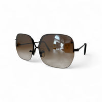 VINTAGE *NEW* 1970's Glam Unisex Sunglasses Black Frame with Smoke Grey Lens