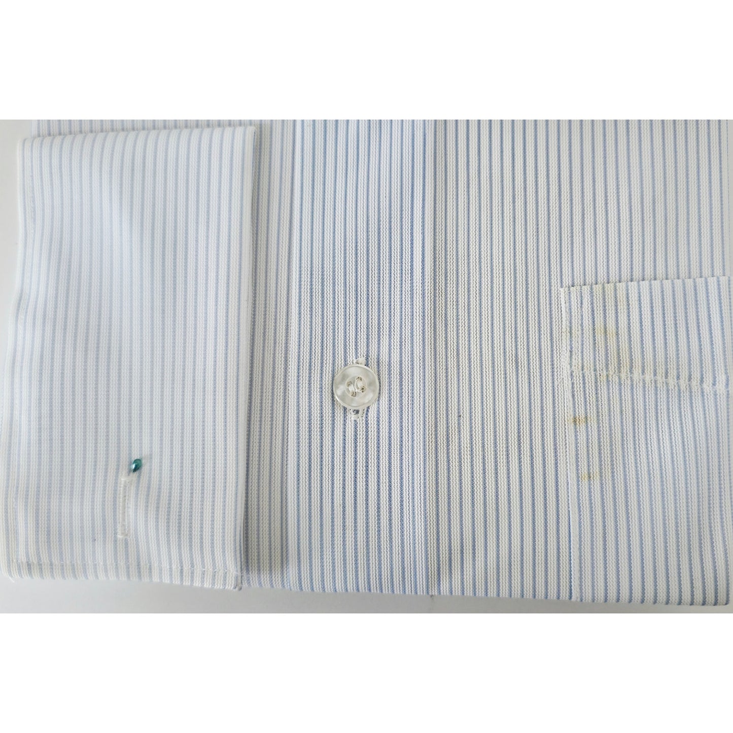 VINTAGE *NEW* 1960's Men's Sinclare White Striped Shirt 100% Nylon Size 15-32