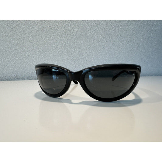 VINTAGE *NEW* Black Funky Oval Sunglasses USA Movie Prop