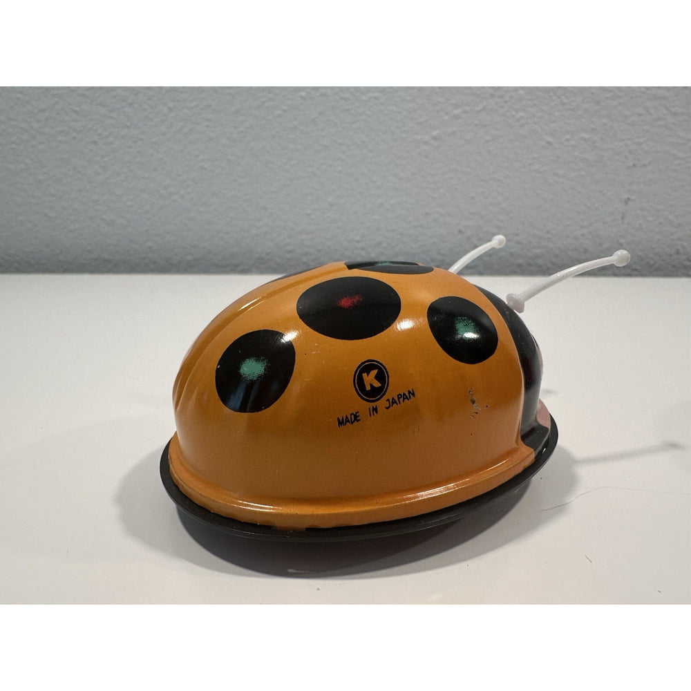 VINTAGE *NEW* 1960's K Lady Bug Wind-Up Metal Toy Japan