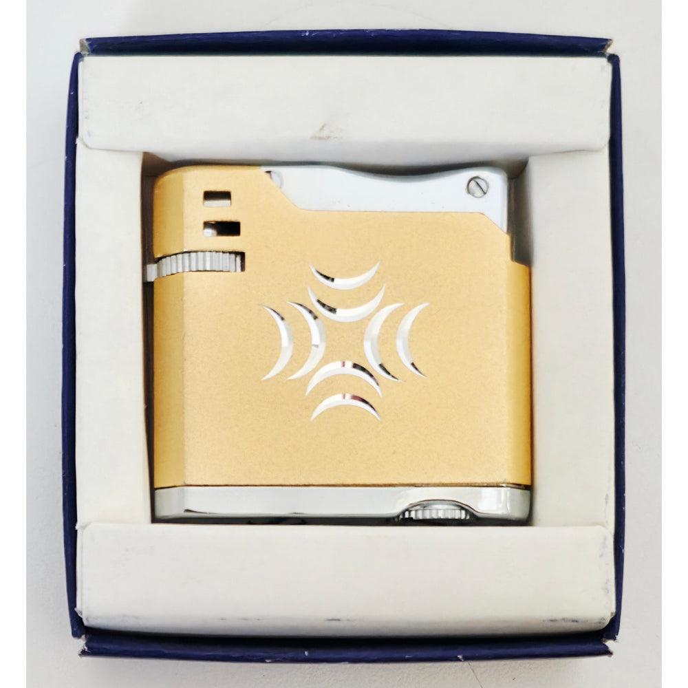 VINTAGE *NEW* 1950's Minuet Gold with Design Butane Lighter Japan