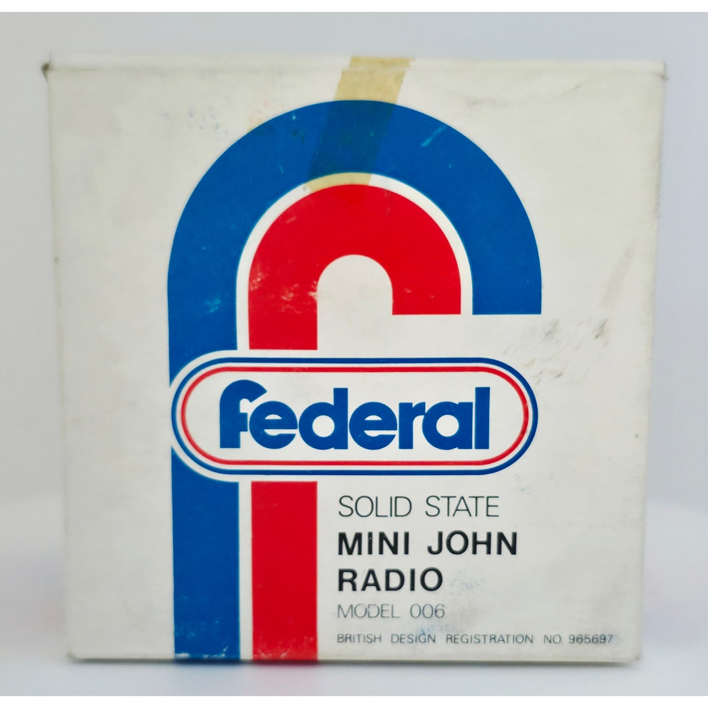 VINTAGE *NEW* 1970's Federal Solid State Mini John AM Toilet Radio Yellow