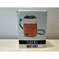 VINTAGE *NEW* Sakura MEC-163 Purple/Black Solid State Micro Transistor Radio
