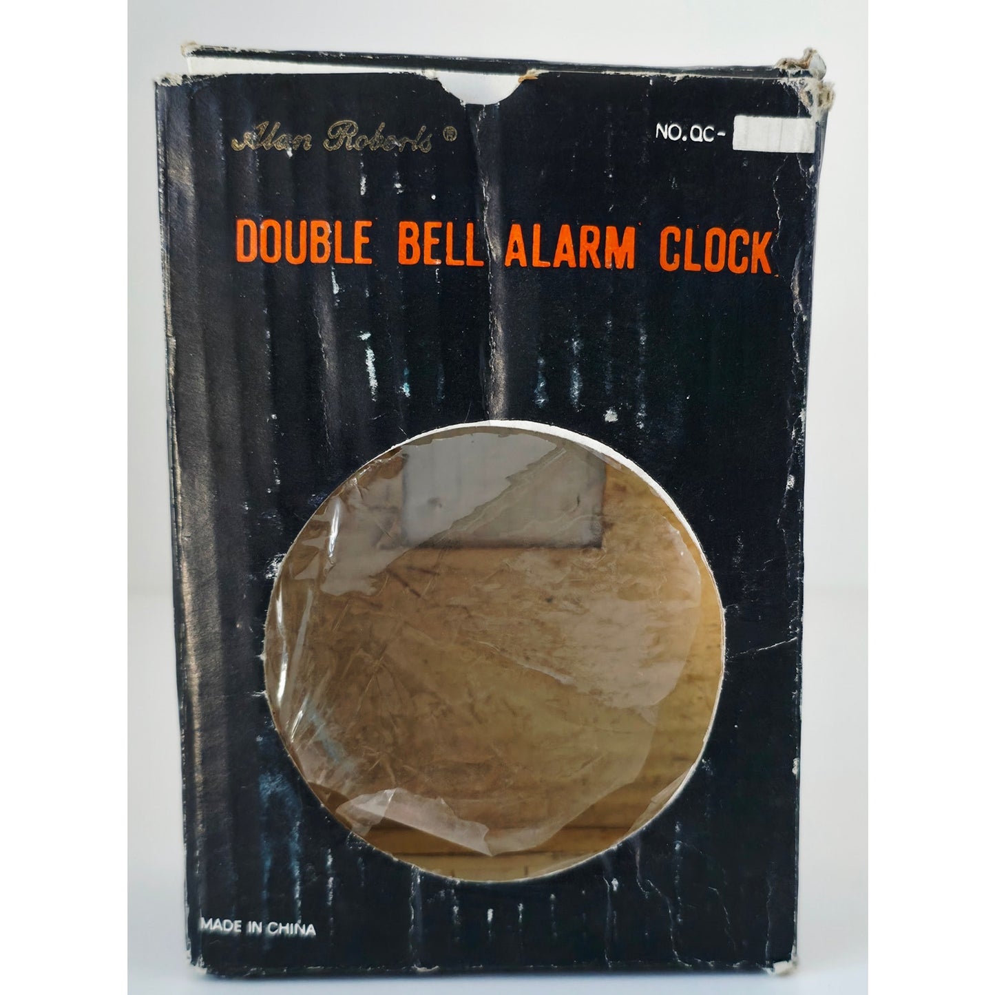 VINTAGE *NEW* 1970's Alan Roberts Double Bell Keywound Metal Alarm Clock Yellow