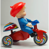 VINTAGE *NEW* 1960's Boy Tricycle Wind-up Toy w/Balloon