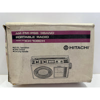 VINTAGE 1980's Hitachi KH-1080H AM/FM/PSB 3-Band Portable Radio - Needs Lovin'