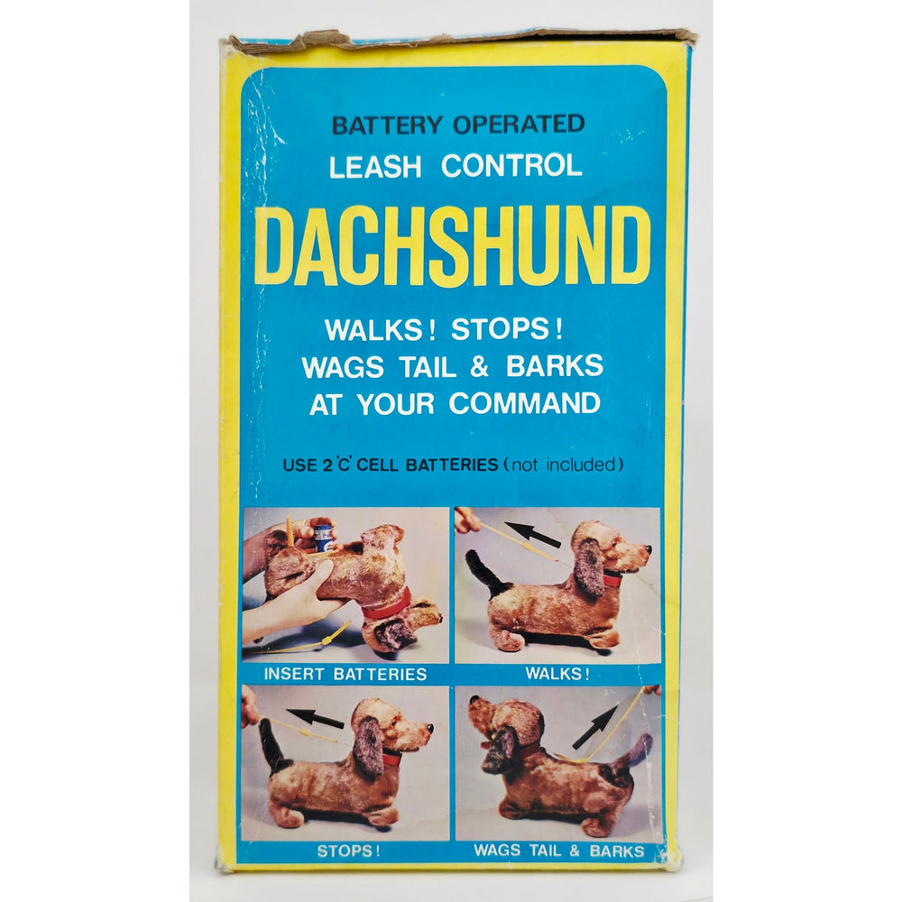VINTAGE *NEW* 1960's Dachshund Leashed Walking Barking Collared Dog