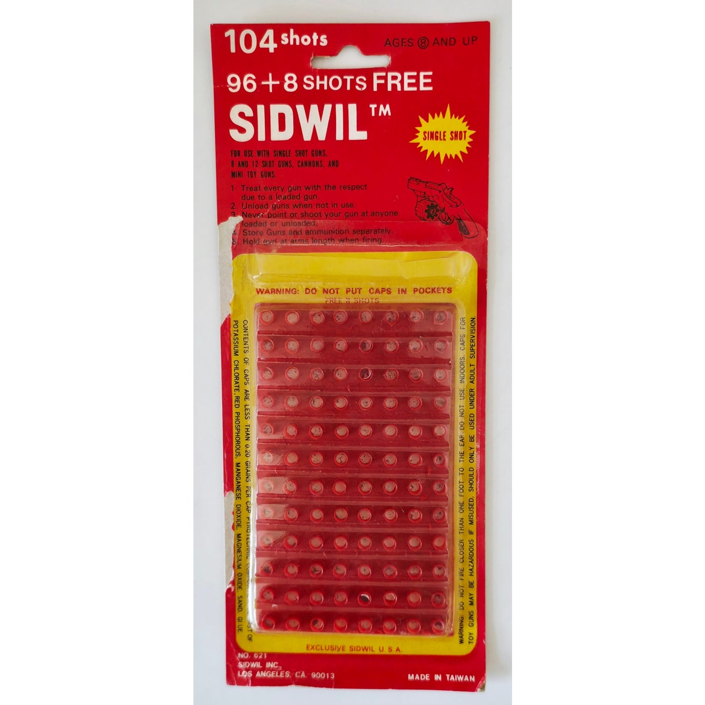VINTAGE *NEW* 1970's Sidwil Single Shot 104 Plastic Caps for Toy Guns
