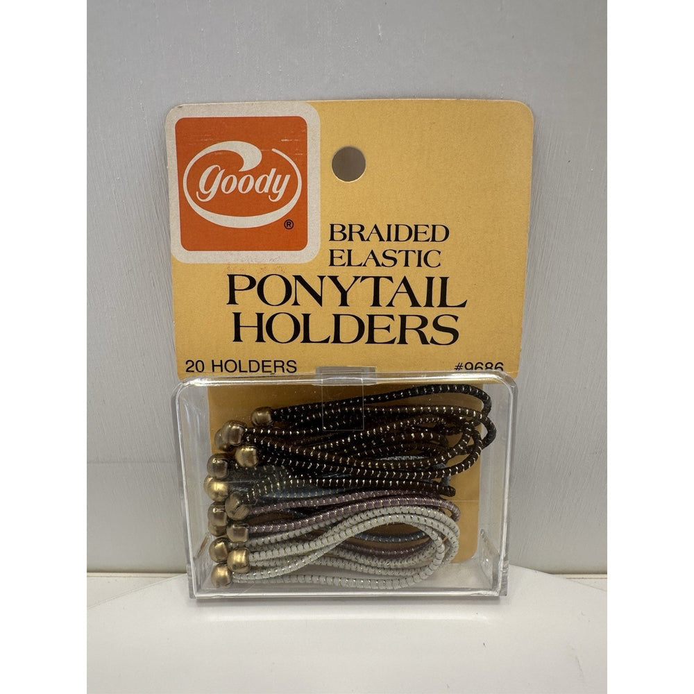 VINTAGE *NEW* 1975 Goody Braided 20 Elastic Ponytail Holders #9686
