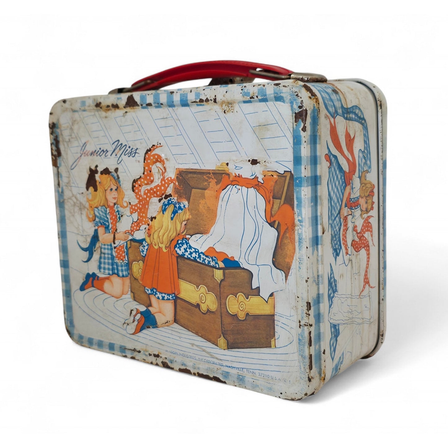 VINTAGE *NEW* 1970's Aladdin 'Junior Miss' Metal Lunch Box