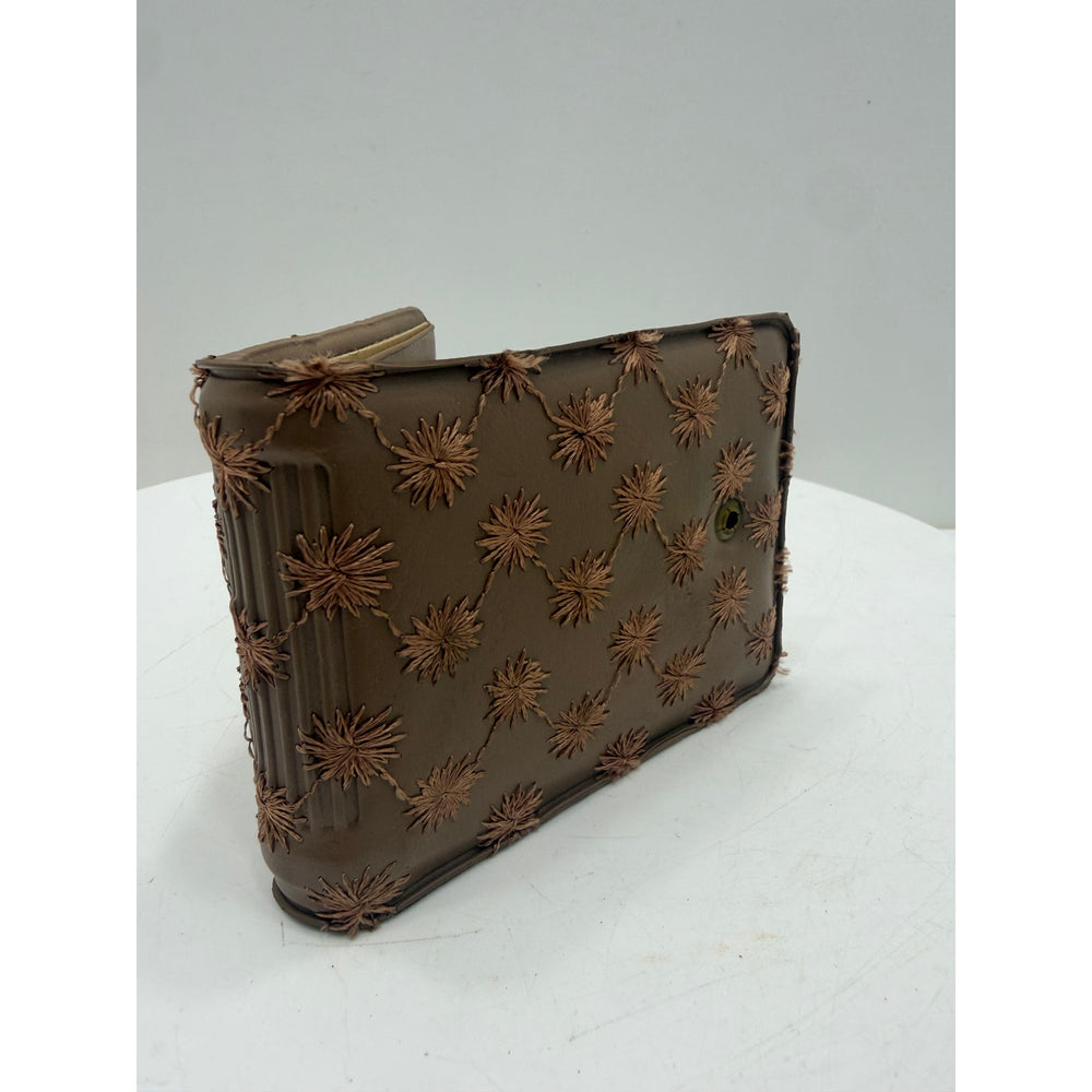 VINTAGE *NEW* 1970's Bi-Fold Coin, Photo and Cash Brown Pattern Wallet