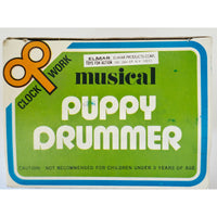 VINTAGE *NEW* 1960's Puppy Drummer Wind-Up Toy by Elmar