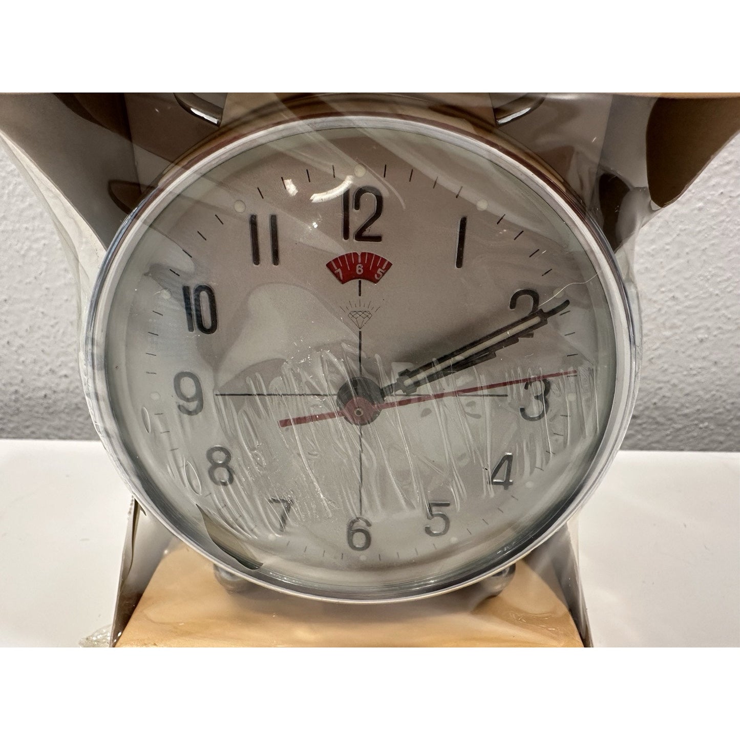 VINTAGE *NEW* 1970's Prestige Keywound Metal Alarm Clock - Blue