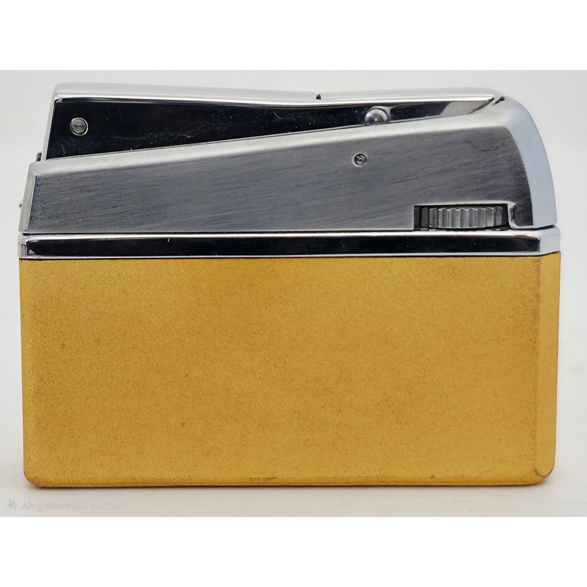 VINTAGE *NEW* 1950's Galaxie Yellow and Silver Butane Lighter Japan