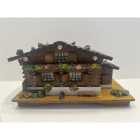 VINTAGE 1950's Swiss Chalet Wooden Music Box - Needs Lovin'
