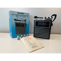 VINTAGE *NEW* 1970's Mason Multi-Band AM-FM-TV-Air-PB-Weather Solid State Radio