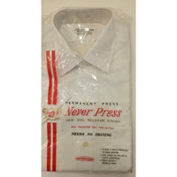 VINTAGE *NEW* 1960's Men's White Collared Shirt Poly/Cotton Blend No Iron Size 14 1/2