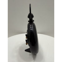 VINTAGE *NEW* 1970's Dynasty 7" Keywound Metal Alarm Clock - Black