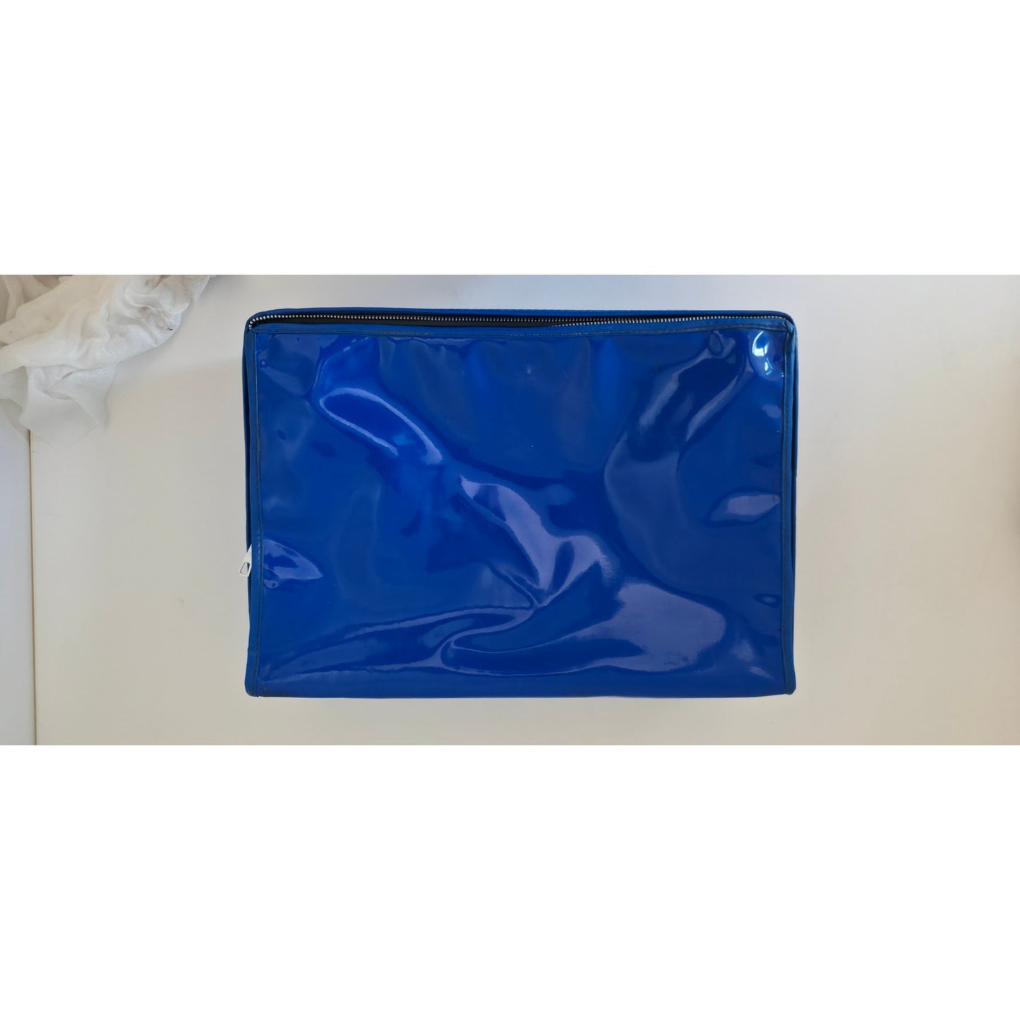 VINTAGE *PRISTINE * 1970's Vinyl Carrying Case Blue
