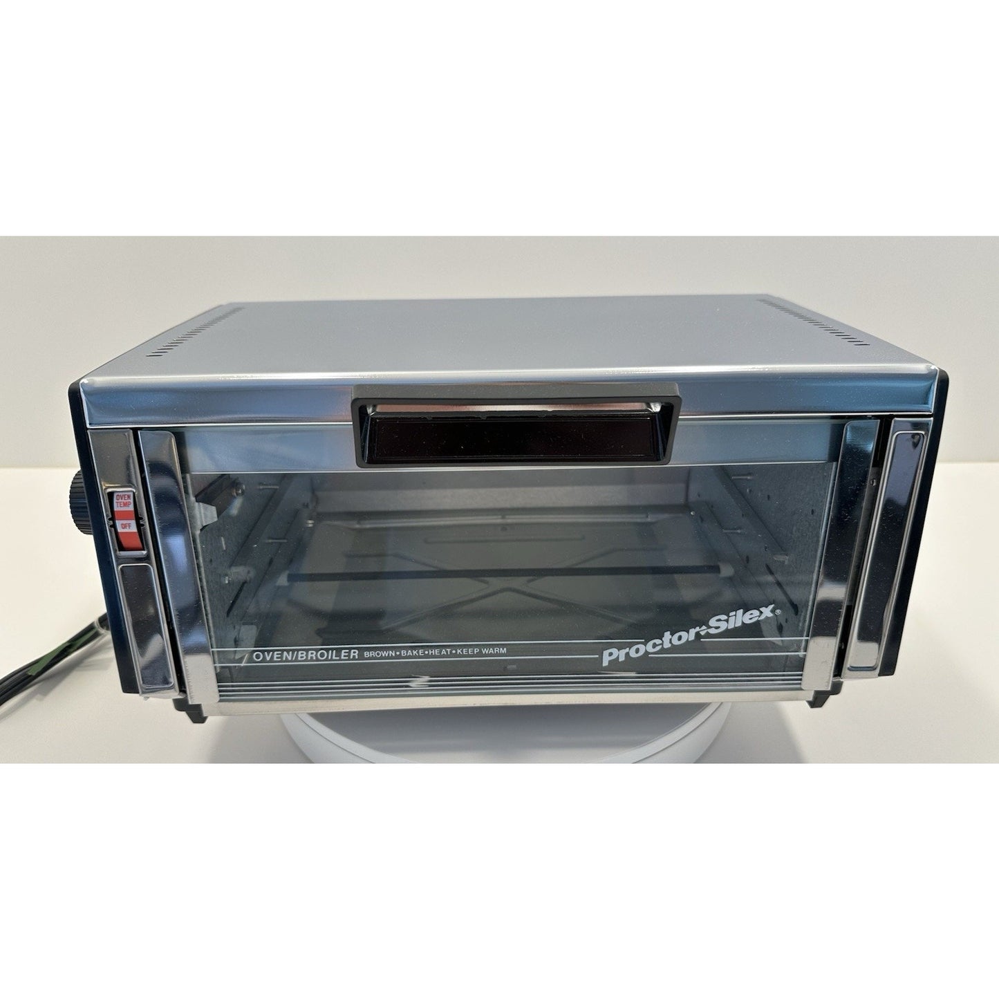 VINTAGE *PRISTINE* 1980's Proctor Silex RLOCCU Black and Chrome Oven/Broiler