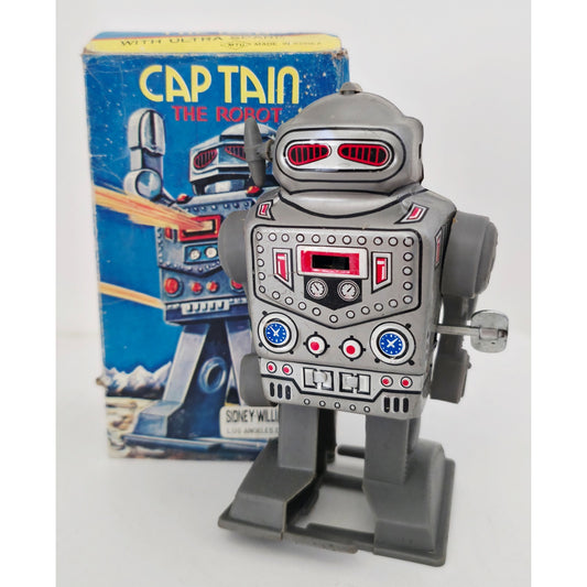 VINTAGE *PRISTINE* 1960's MTU 'Captain The Robot' Wind-Up Toy