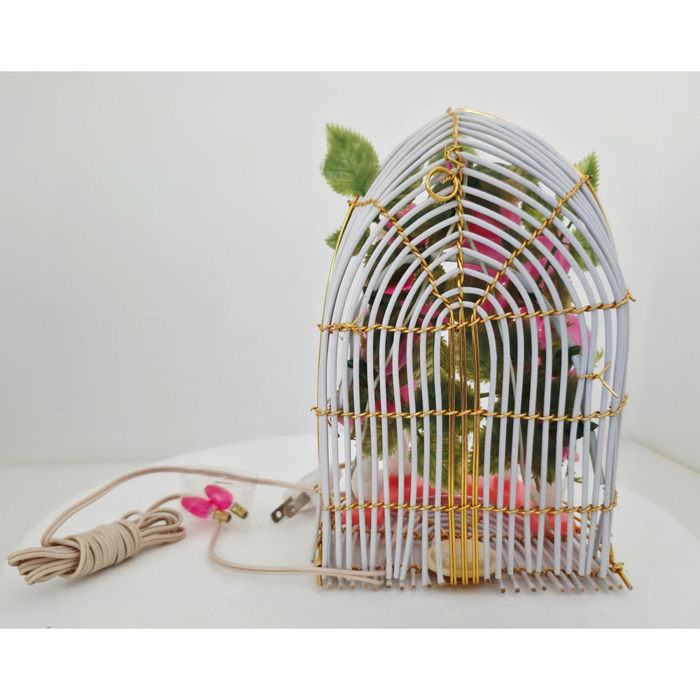 VINTAGE Needs Lovin' Electrified Nativity Set with Candles and Flowers