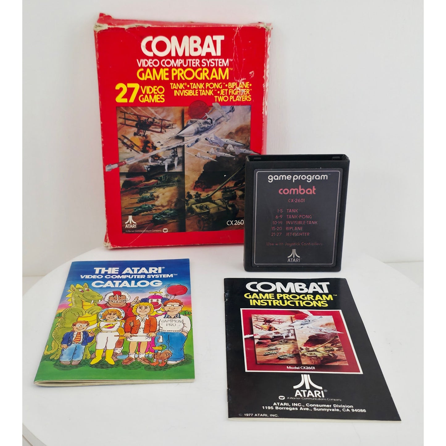 Atari 1978 COMBAT Video Game NOS Open Box with Wear Unsold Dealer Stock
