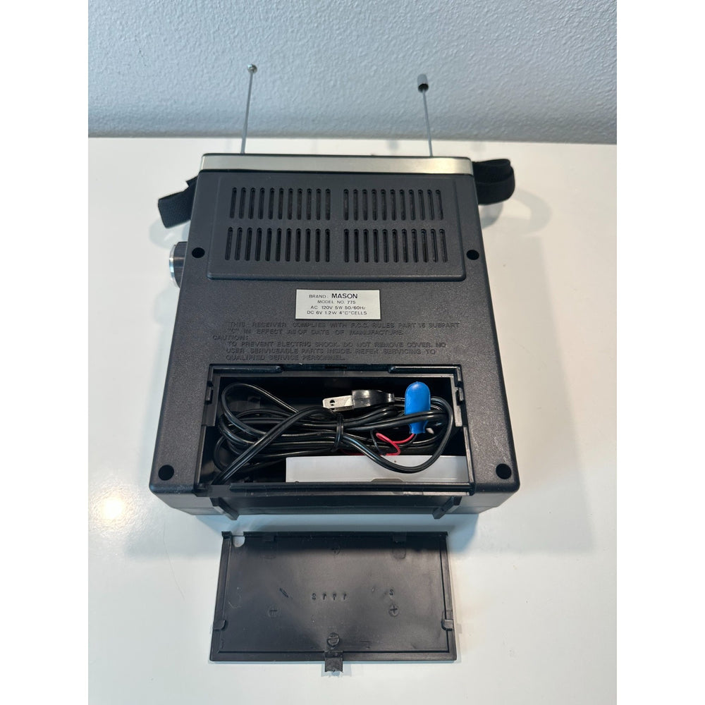 VINTAGE *NEW* 1970's Mason Multi-Band AM-FM-TV-Air-PB-Weather Solid State Radio