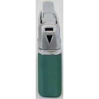 VINTAGE *NEW* 1960's Galaxie Green and Silver Butane Lighter Japan