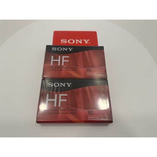 VINTAGE *NEW* 1980's SONY HF 90-Min 2-Pk Blank Audio Cassette Tape Sealed