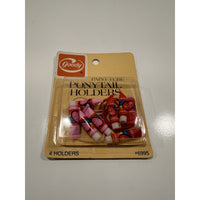 VINTAGE *NEW* 1980's Goody Ponytail Holders Paint Tubes #6995 Red/Pink
