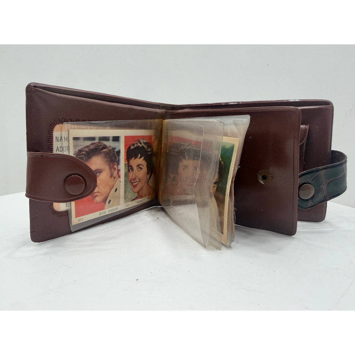 VINTAGE 1970's Stacy Bi-Fold Coin/Photo/Cash Snake Print Wallet