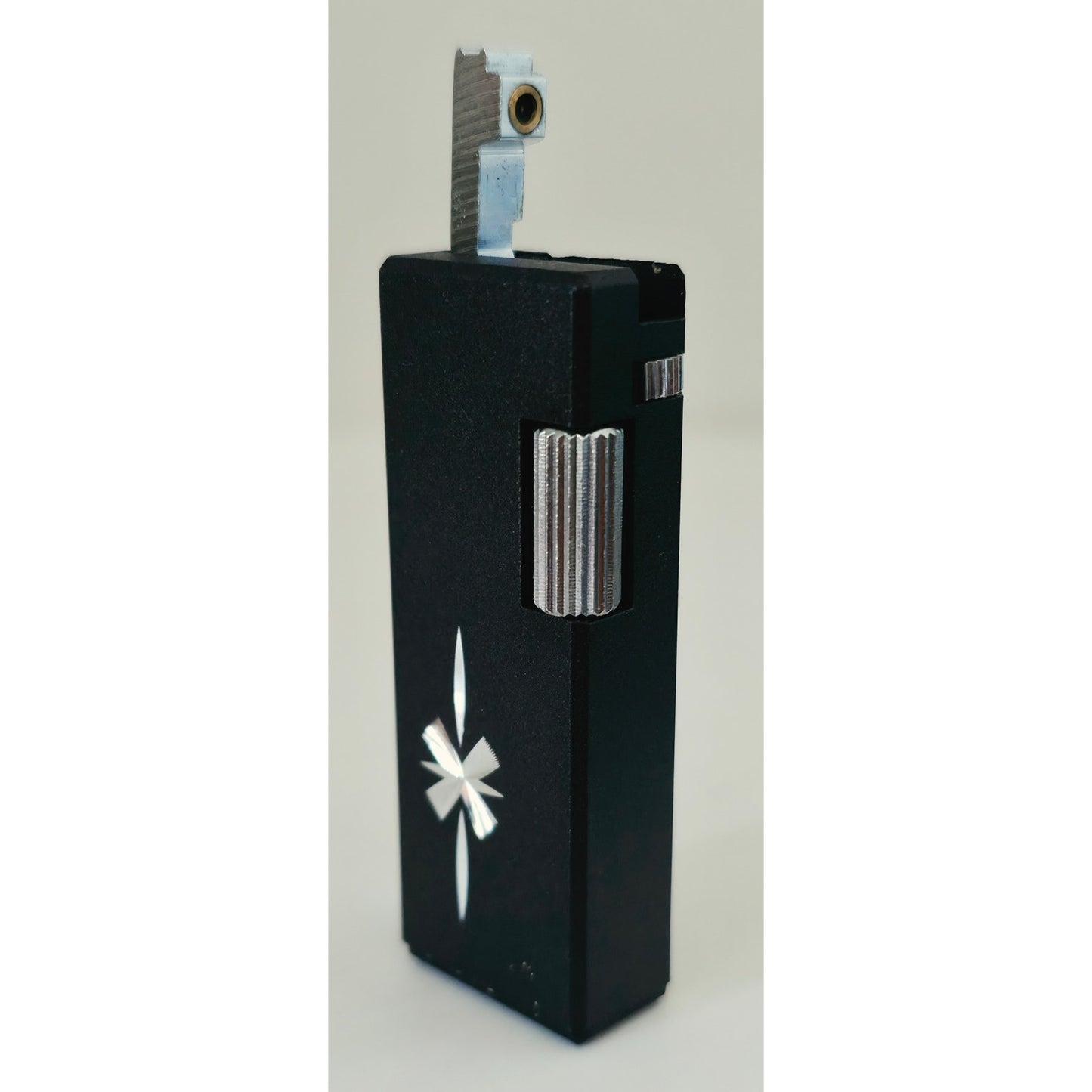 VINTAGE *NEW* 1950's Imperial Black and Silver Butane Lighter