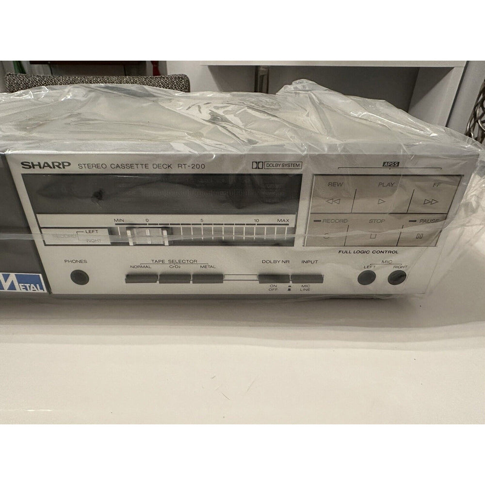 VINTAGE *NEW* 1980's Sharp RT-200 Stereo Cassette Tape Deck Made in Japan