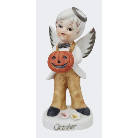 VINTAGE *NEW* 1950's October Birthday Angel Porcelain Figurine