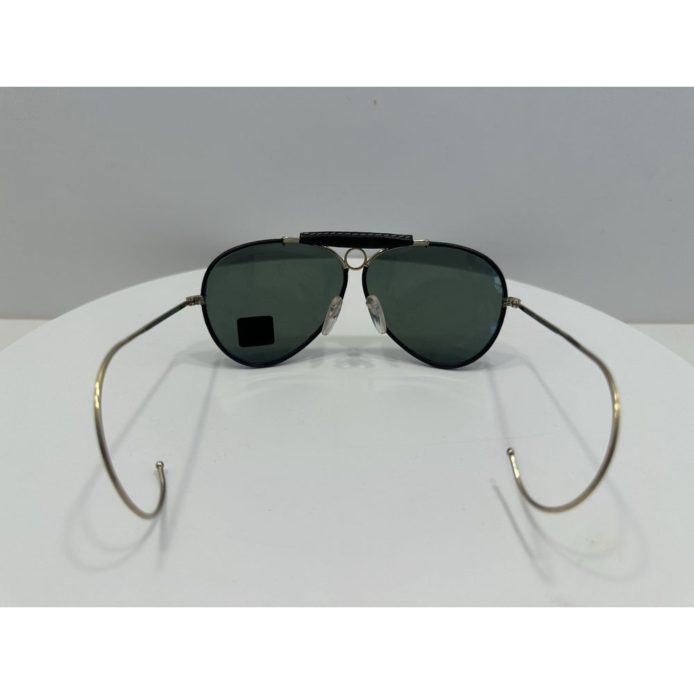 VINTAGE *NEW* 1970's Unisex Gold Aviator Wraparound Sunglasses